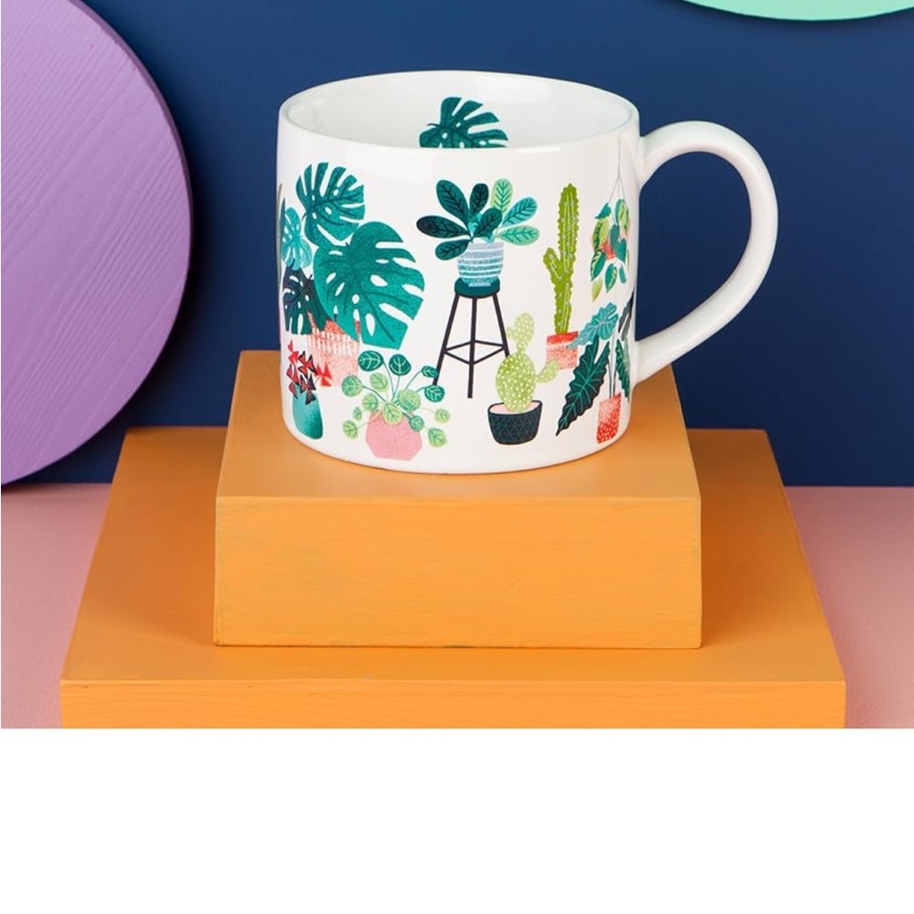 Like new Now Designs Jubilee Let It Grow Stoneware Mug, 14 oz